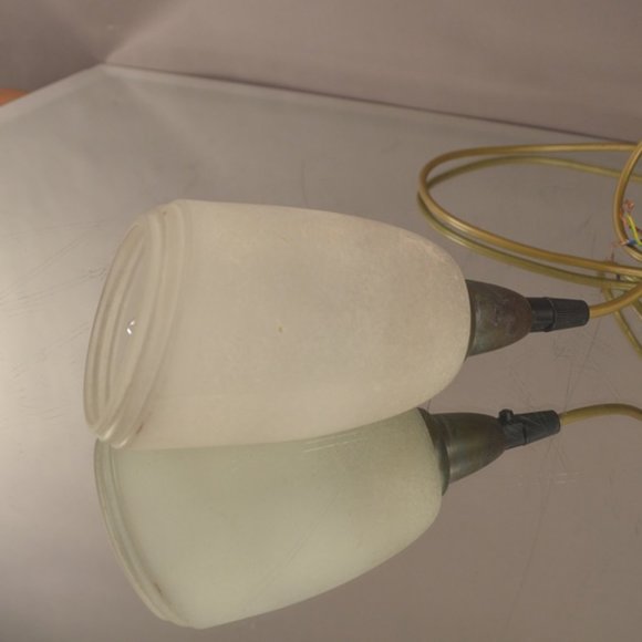 Hanging Pendant Light, Frosted White Tear Drop Sha - Picture 2 of 4